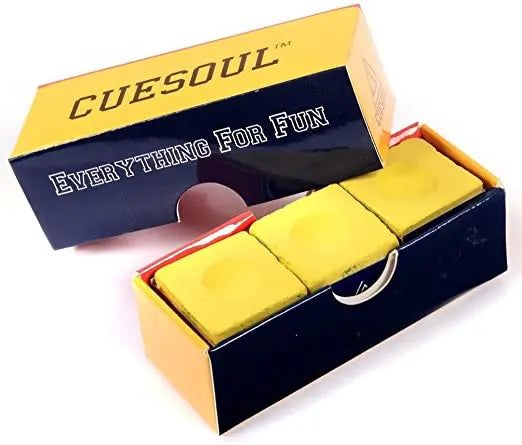 CUESOUL 3 pcs/set Cue Chalk Yellow Color