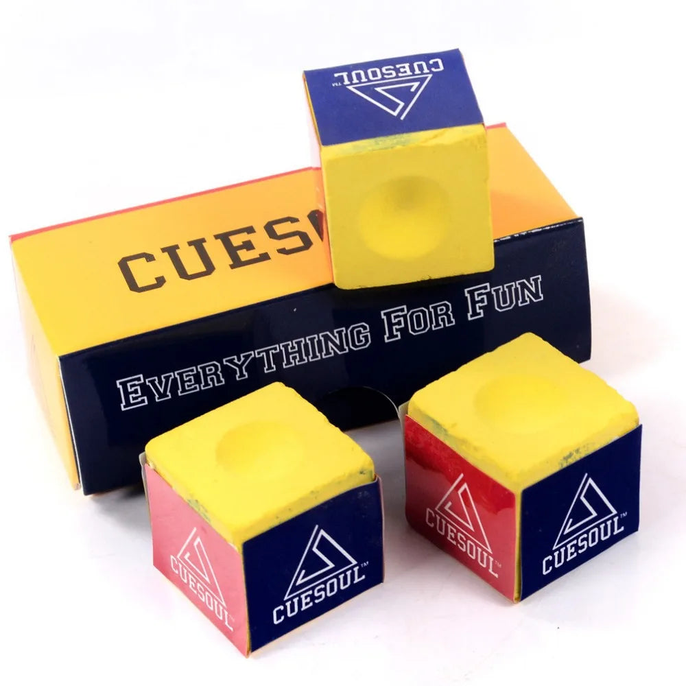 CUESOUL 3 pcs/set Cue Chalk Yellow Color