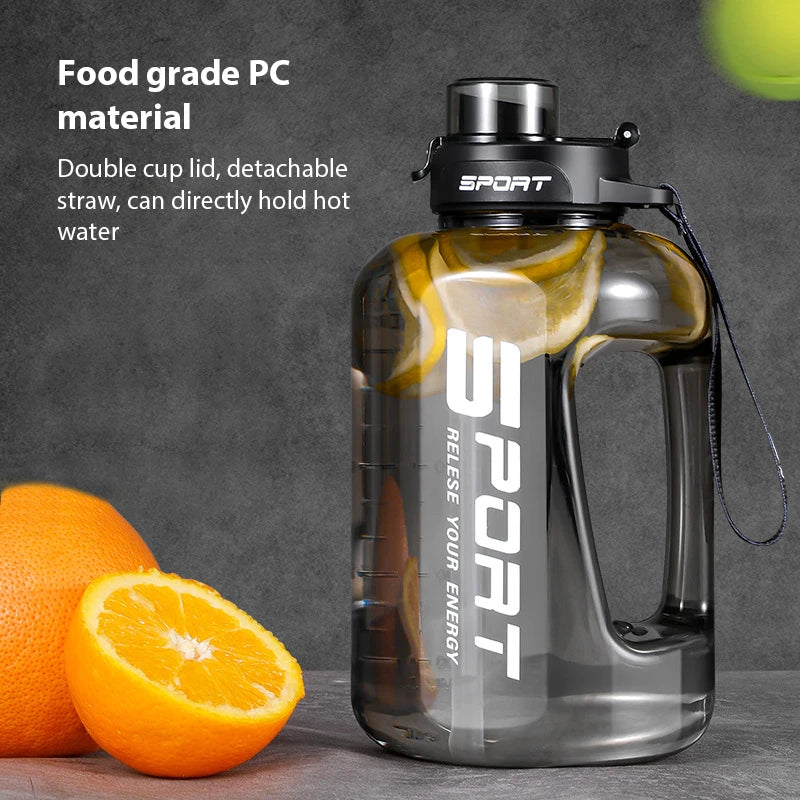 1.2L/1.7L/2.5L Sports Water Bottle with Straw