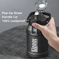 2L Thermos Bottle with Removable Straw and Carry Handle Stainless Steel