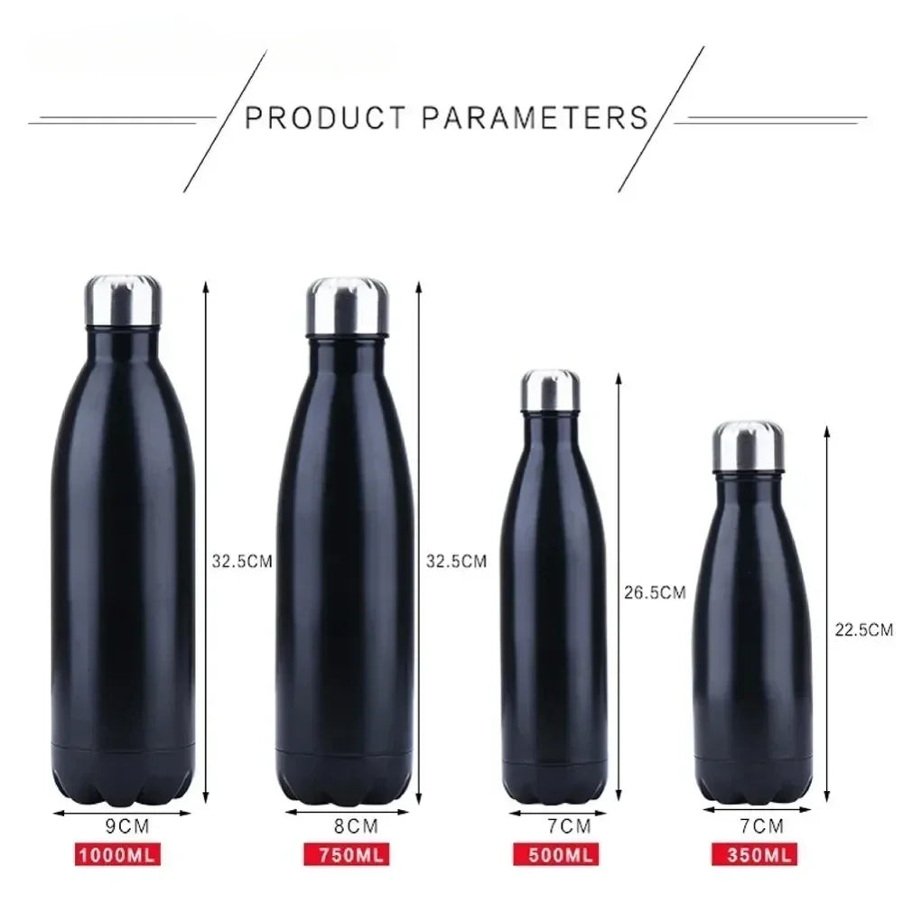 350/500/750/1000ml Double Wall Stainles Steel Water Bottle