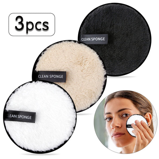 3Pcs Reusable Makeup Remover Pads