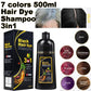 100ml/500ml Hair Dye Shampoo 3in1 Instant Gray To Black