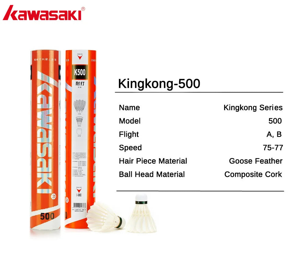 Kawasaki King Kong 100/500 Feather Shuttlecock