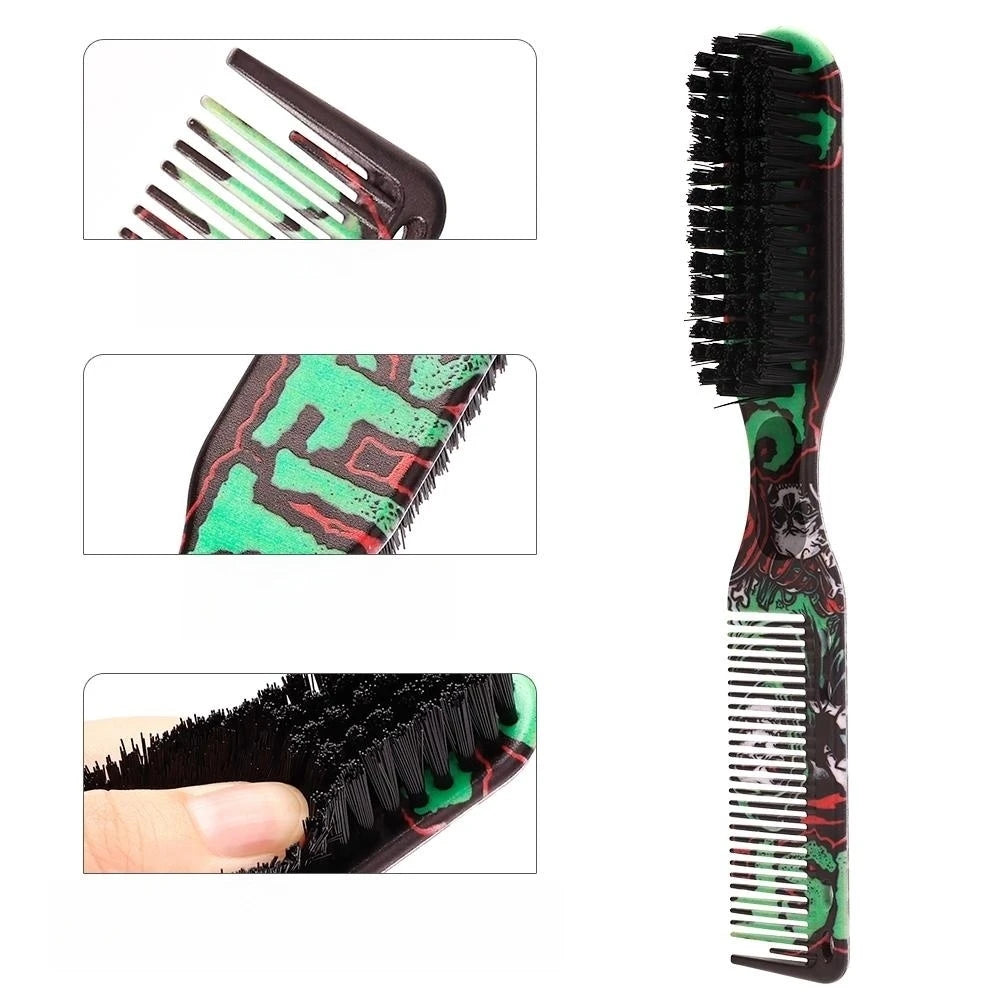 Double-sided Graphics Hairbrush/Comb For Men