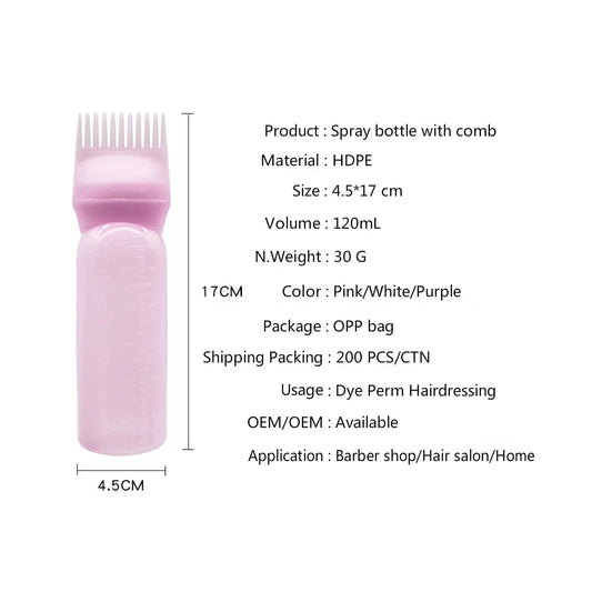 Professional Hairdressing Dyeing Comb Bottles