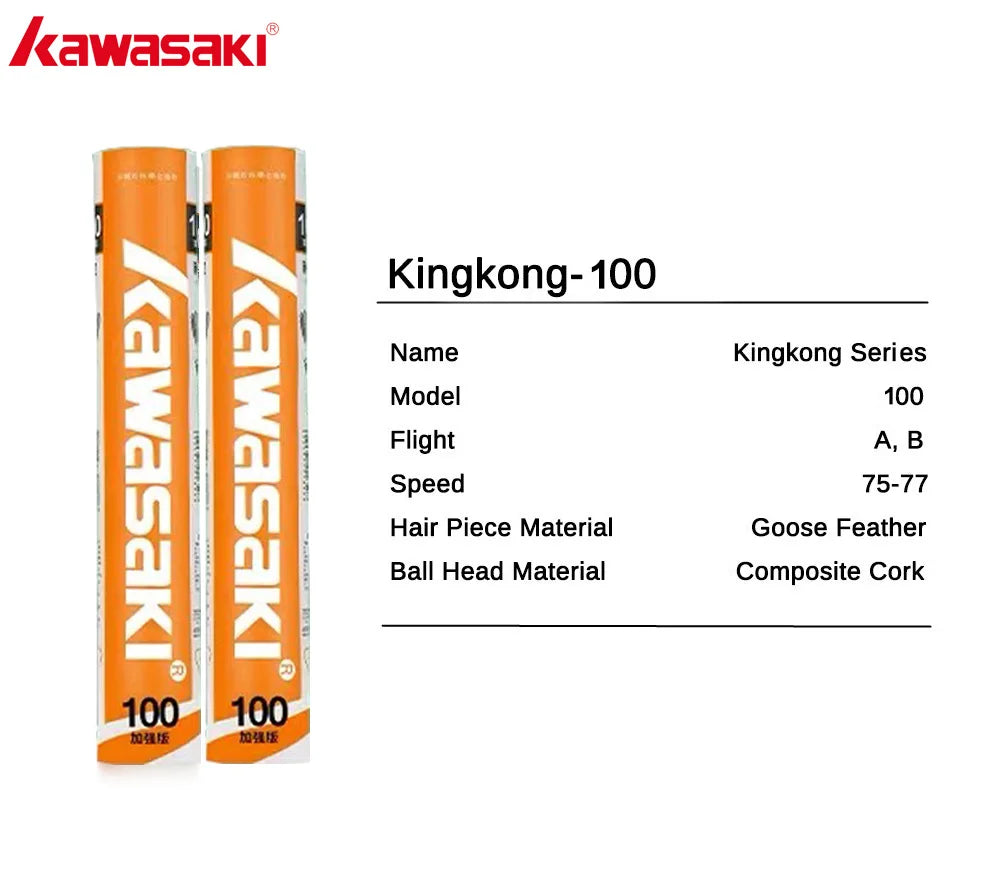 Kawasaki King Kong 100/500 Feather Shuttlecock