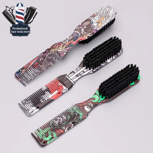 Double-sided Graphics Hairbrush/Comb For Men