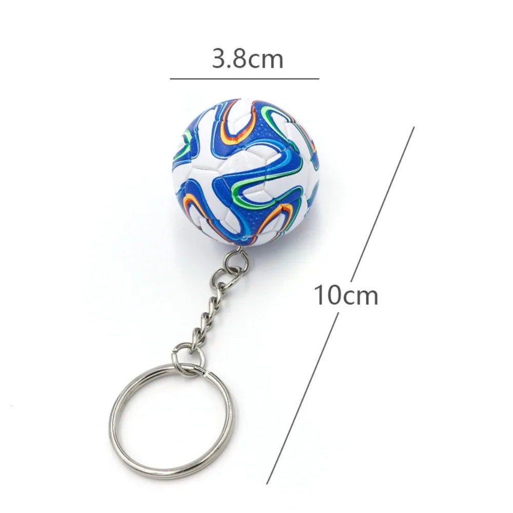 Exquisite Leather Football Keychain