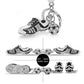 Crystal Football Soccer Shoes Rhinestone Keychains