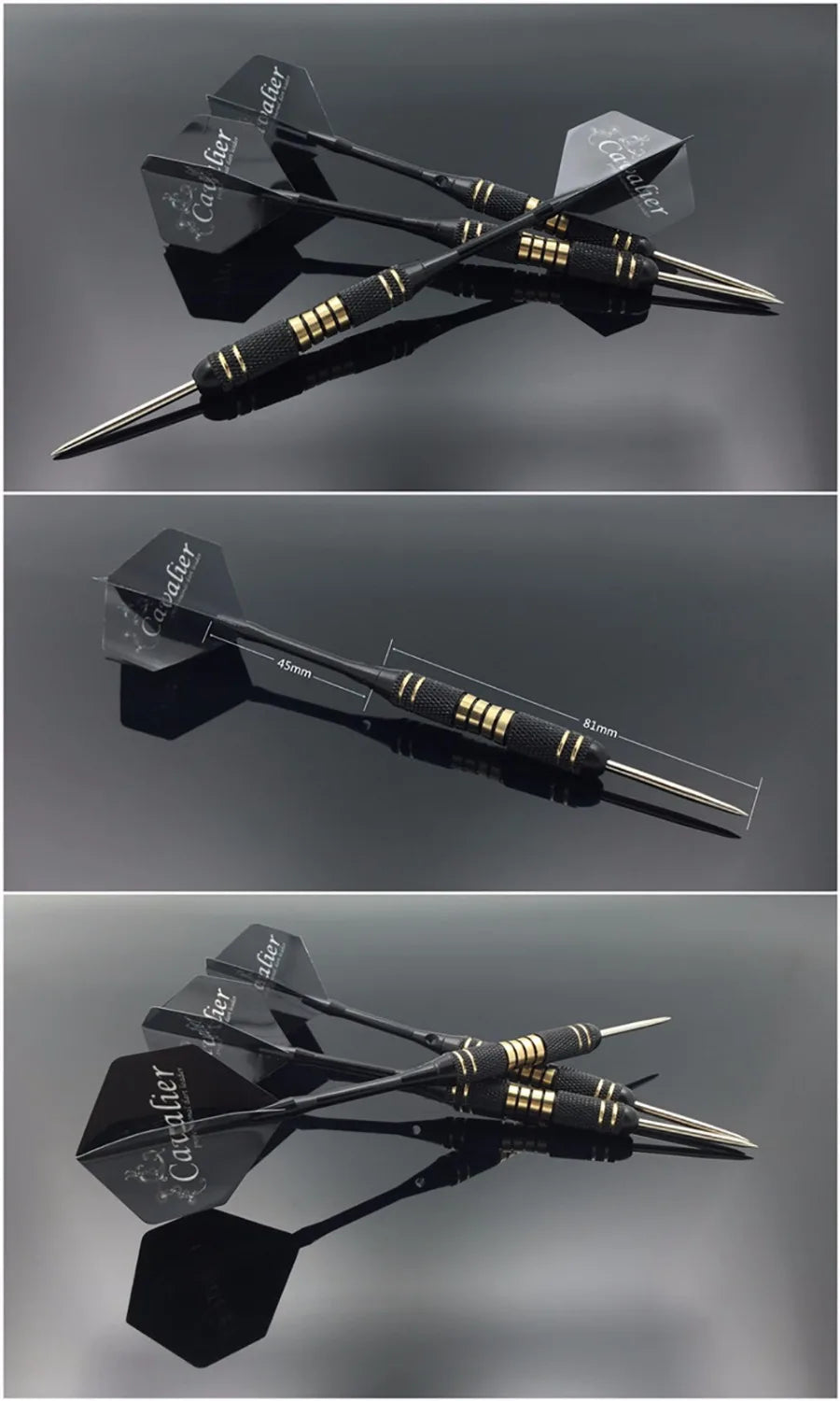 F Star Professional Black Golden Color Brass Darts