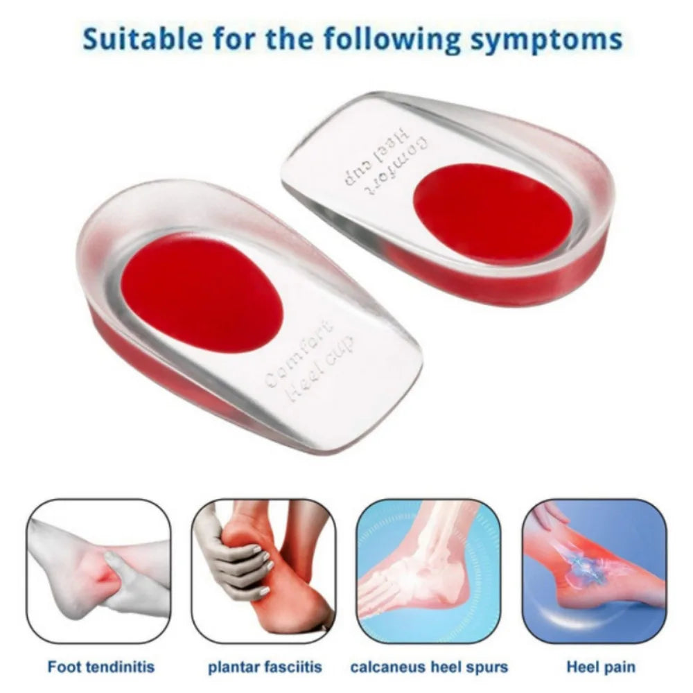 1pair Soft Silicone Gel Insoles