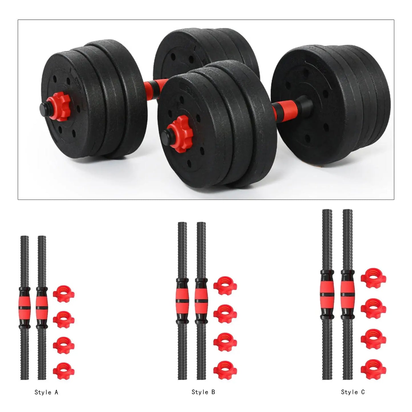 2x Dumbbell Rod Set