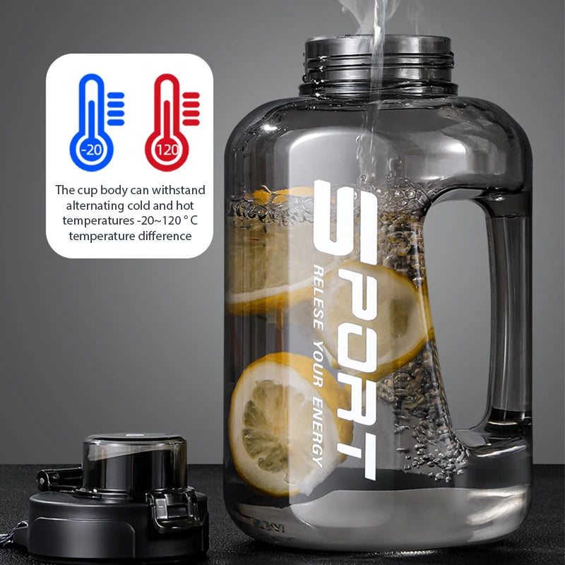 1.2L/1.7L/2.5L Sports Water Bottle with Straw