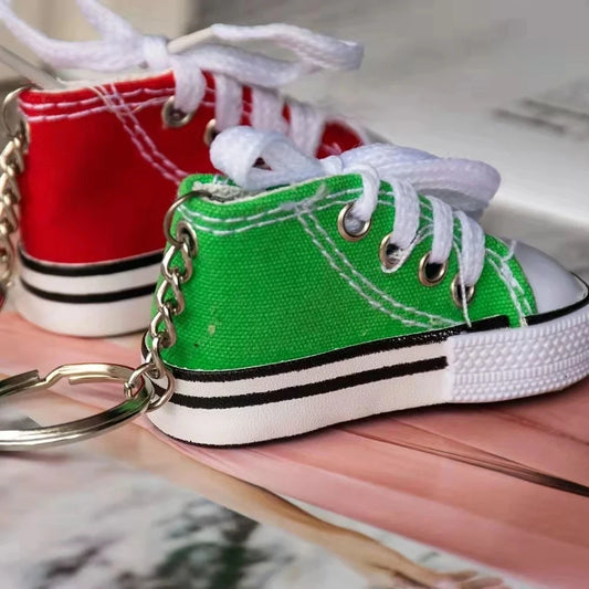 3D Canvas Sneaker Shoe Keychain