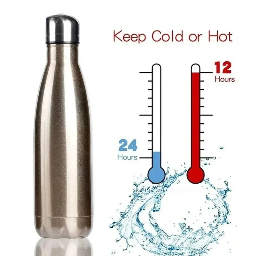 350/500/750/1000ml Double Wall Stainles Steel Water Bottle