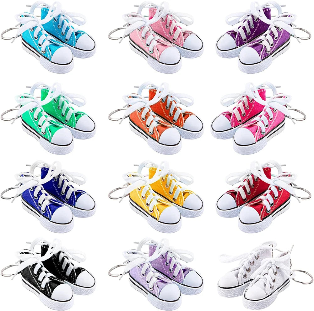 3D Canvas Sneaker Shoe Keychain