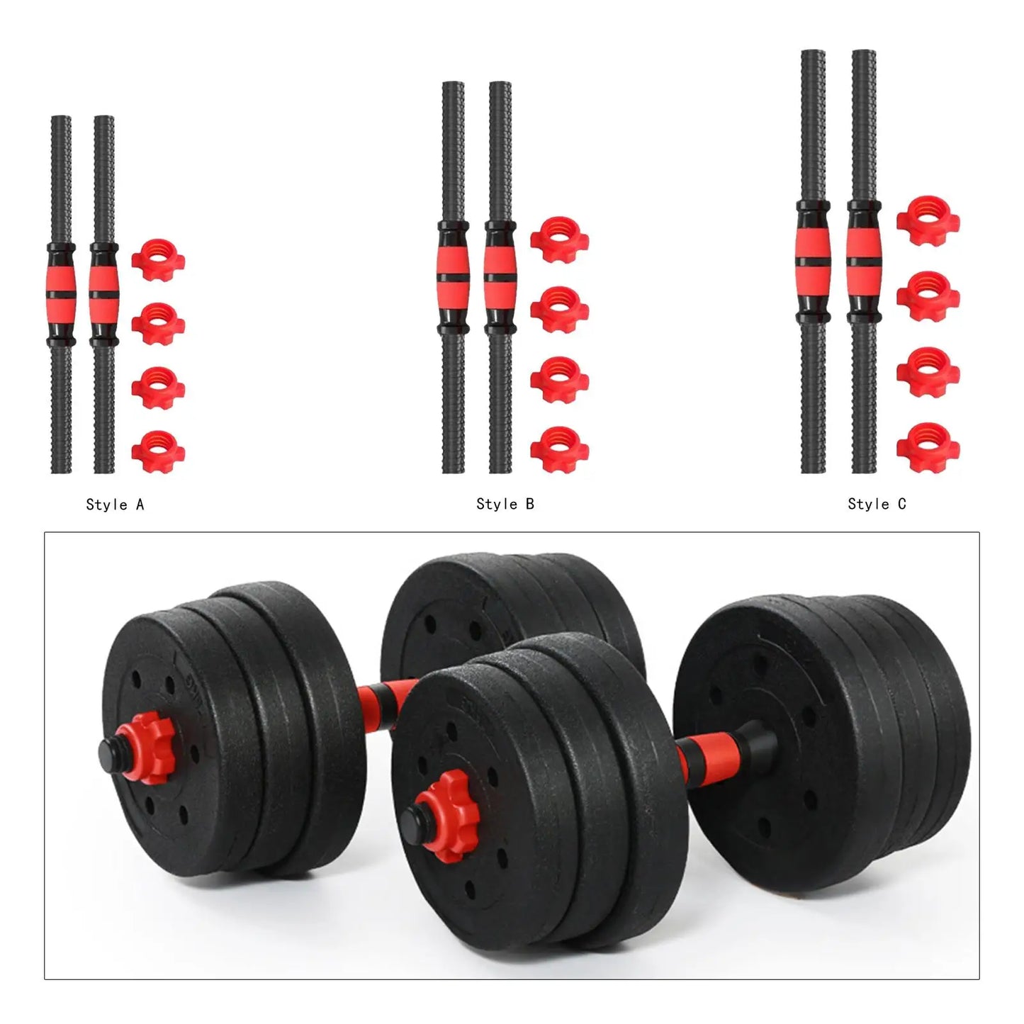 2x Dumbbell Rod Set